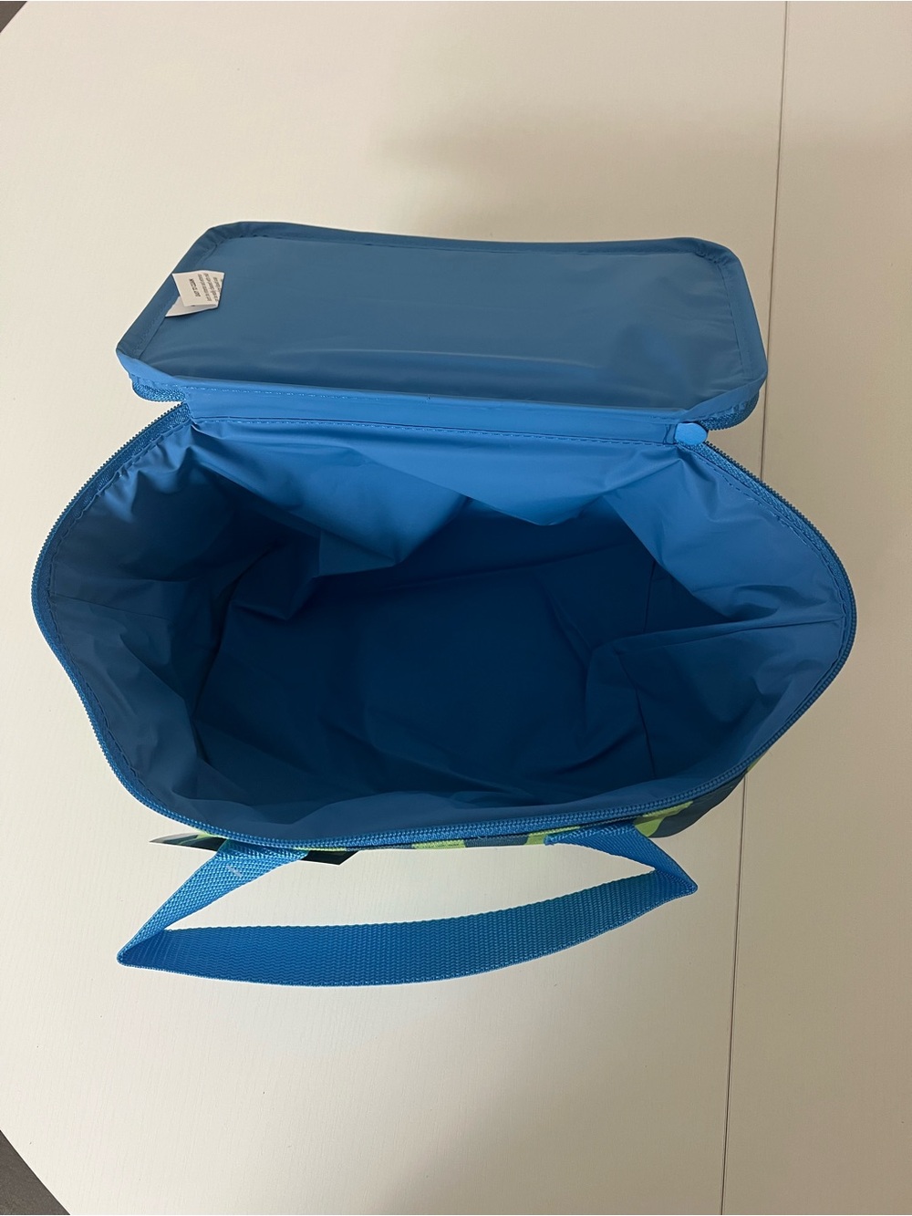 Trader Joe’s Mini Insulated Green & Blue Striped Bag - Picture 4 of 4